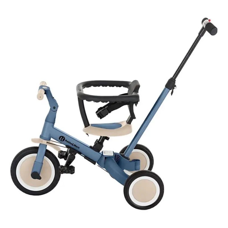 PETITE&MARS - Driewieler voor kinderen 5in1 TURBO Ocean Blue Veilige Betaling