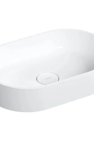 OMNIRES OVOUNBP - Opzetwastafel OVO 55x36 cm dolomiet/glanzend wit Favoriet