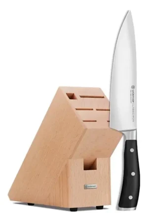 Direct Verzonden Wüsthof - Keukenmes koksmes CLASSIC IKON 20 cm in beukenhouten standaard