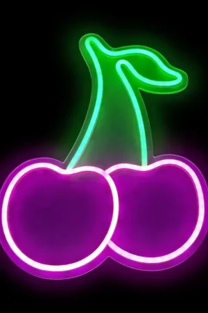 2Kids Toys - LED-neon wanddecoratie LED/5W/USB kersen Direct Beschikbaar