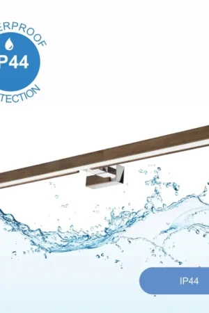 Brilagi - LED Badkamer spiegelverlichting WOODY MIRROR LED/15W/230V 90 cm IP44 eiken walnoot/glanzend chroom Snelle Levering