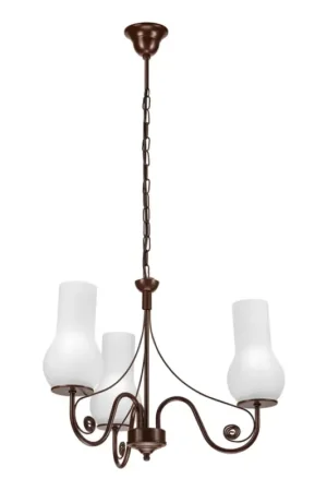 Weekendaanbieding Brilagi - LED Hanglamp aan een ketting COTTAGE 3xE14/40W/230V bruin/wit