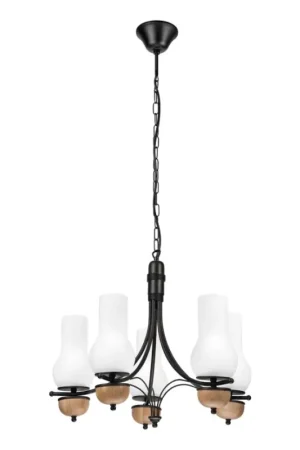 Weekendaanbieding Brilagi - LED Hanglamp aan een ketting COTTAGE 5xE14/40W/230V beuken/wit