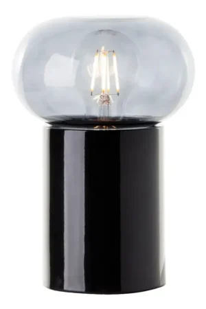 Goedkoop Brilliant - Tafellamp KNUT 1xE27/25W/230V zwart/doorzichtig