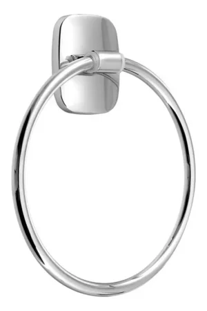 Aqualine - Handdoekhouder voor aan de muur RUMBA diameter 15,6 cm glanzend chroom Op = Op