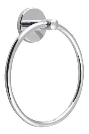 Aqualine - Handdoekhouder voor aan de muur SAMBA diameter 15,5 cm glanzend chroom Bestseller