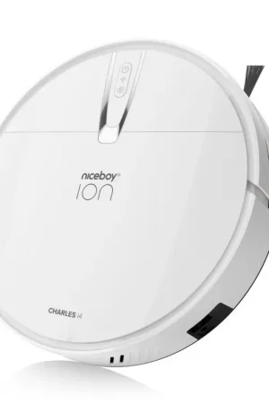 Uitverkoop Niceboy ION Charles i4 - Slimme 2-in-1 robotstofzuiger 4400 mAh Wi-Fi wit + afstandsbediening