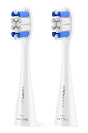 Niceboy - SET 2x Vervangende kop Ultrasoft voor kindertandenborstel ION Sonic wit Bestseller