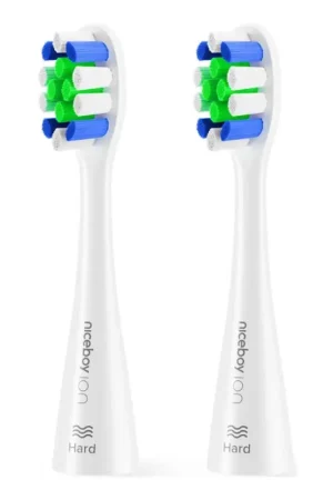 Actieprijs Niceboy - SET van 2x Vervangende koppen Lite Hard voor ION Sonic tandenborstel wit