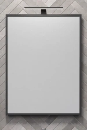 Direct Verzonden Badkamerspiegel BORGSTED 60x80 cm, zwart