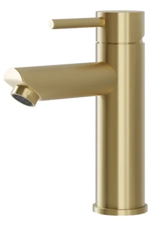 Wastafelkraan RINGSTED 17,8 cm geborsteld messing Betaalbaar