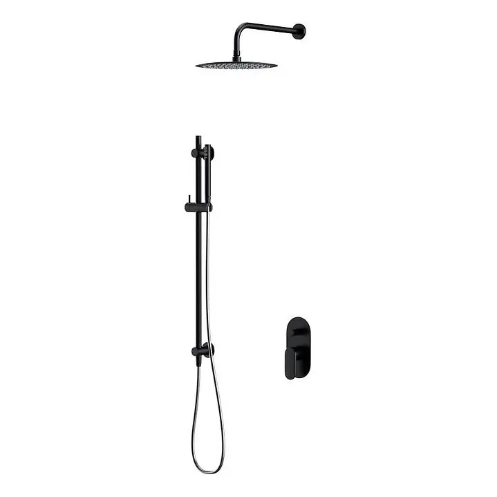 Cersanit S952-009 - Douche set met inbouwkraan CREA zwart Favoriet