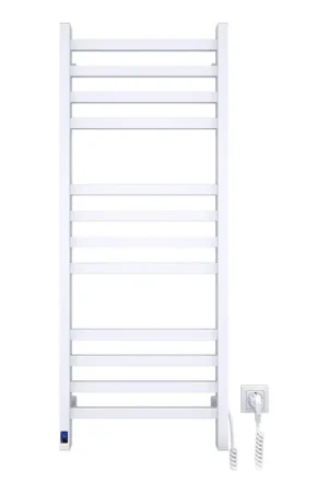 Goedkoop Handdoekradiator voor de badkamer met thermostaat AVANGARD 227W 120x48cm wit, rechter aansluiting