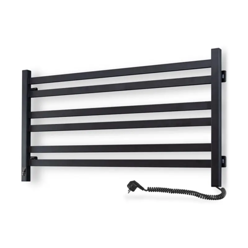 Elektrische handdoekendroger met thermostaat AVANGARD 181 W 50 x 90 cm zwart, rechts Superprijs