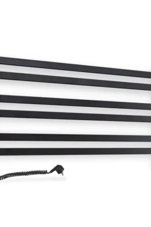 Lage Prijs Elektrische handdoekradiator met thermostaat AVANGARD 181W 50x90 cm, zwart, links