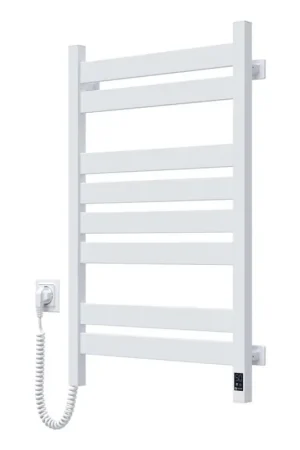 Elektrische handdoekdroger LARGO met thermostaat, 168 W, 80 x 50 cm, wit, links Laatste Versie