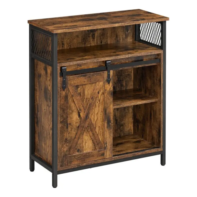 Merkproduct Dressoir met schuifdeur FIRA bruin/zwart