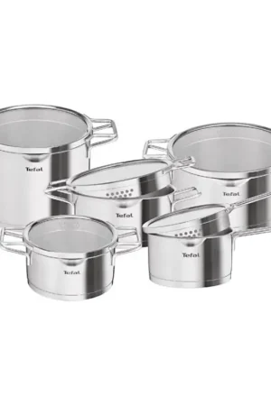 Snelle Levering Tefal - 10-delige pannenset NORDICA RVS