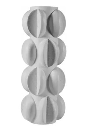 Vaas 37 x 19 cm, hars / mat wit Hoge Kwaliteit