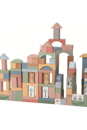 Gecertificeerd 2Kids Toys - Houten Safari Blokken met Dieren 120 stuks