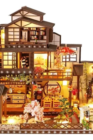 2Kids Toys - Miniatuur van een huis Luxe sakuravilla 2xAAA Laatste Versie