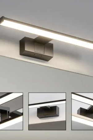 Brilagi - LED-verlichting voor badkamerspiegel 3-in-1 VESTRA LED/8W/230V 40 cm IP44 zwart Bestel Nu