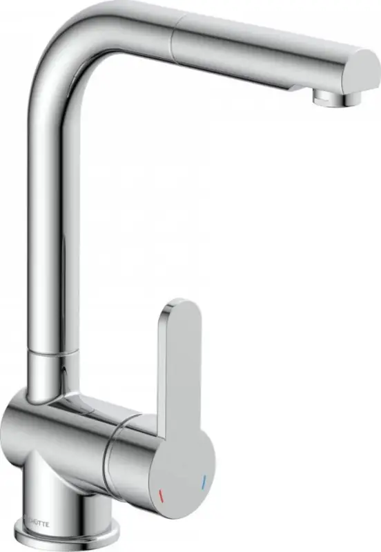 Schütte 79700 - Keukenkraan met uittrekbare sproeikop LONDON glanzend chroom Weekendaanbieding