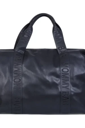 Childhome - Luiertas MOMMY BAG LEATHER zwart Speciale Aanbieding