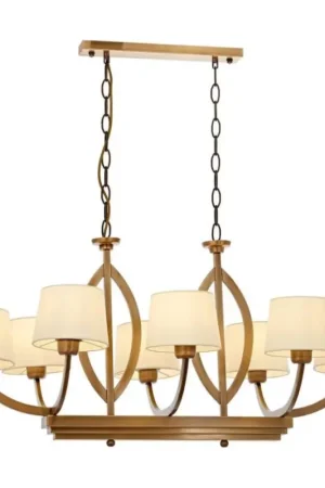 Aanbieding Kroonluchter aan ketting LAHORE 8xE27/40W/230V brons