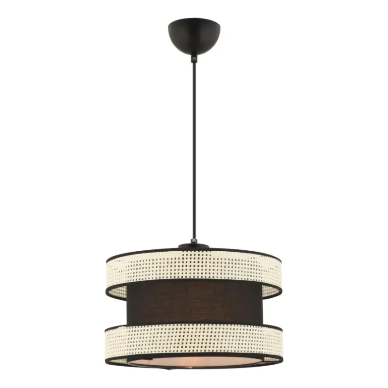 Premium Hanglamp aan snoer HALO 1xE27/60W/230V zwart/crème