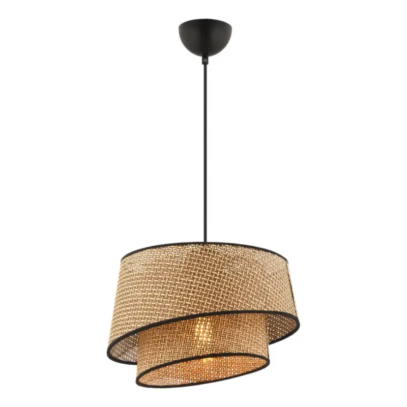 Hanglamp aan kabel BARETTE 1xE27/60W/230V bruin/zwart Favoriet