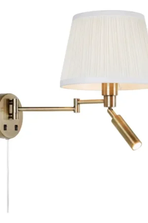 Tijdelijk Beschikbaar Markslöjd 109017 - LED-wandlamp PIVOT 1xE27/40W/230V + LED/4W crème/messing