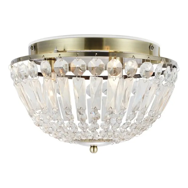 Express Levering Markslöjd 109031 - Plafondlamp ESTELLE voor badkamer 3xG9/20W/230V Ø 30 cm IP44 messing