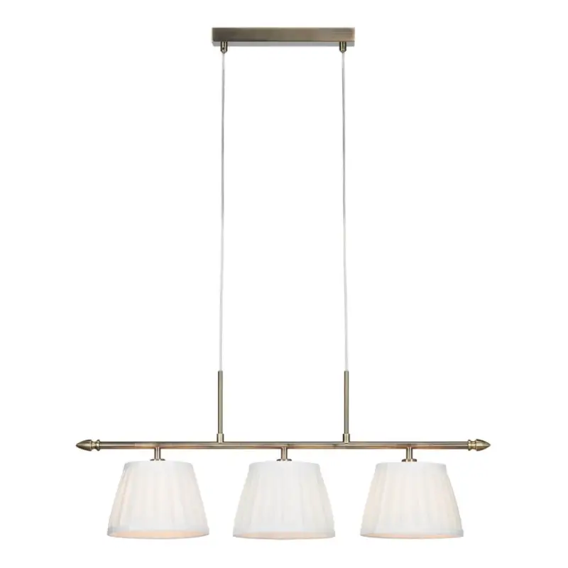 Markslöjd 108975 - Hanglamp aan kabel OXFORD 3xE14/40W/230V messing/wit Direct Beschikbaar