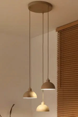 Duolla - Hanglamp aan kabel IRONLINE 3xE27/15W/230V beige Koopje