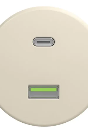 Kliklap - Retro USB-stopcontact A+C zonder afdekraam beige Lage Prijs