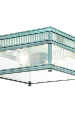 Betrouwbaar Elstead - Buitenplafondlamp HOLBORN 2xE27/60W/230V IP44 turkoois