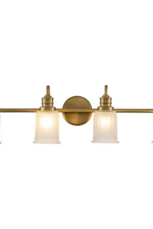 Weekendaanbieding Quoizel - LED-badkamerwandlamp SWELL 4xG9/3W/230V IP44 goudkleurig