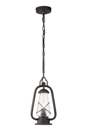 Elstead - Buitenhanglamp aan ketting MINERS 1xE27/60W/230V IP44 brons Alleen Vandaag