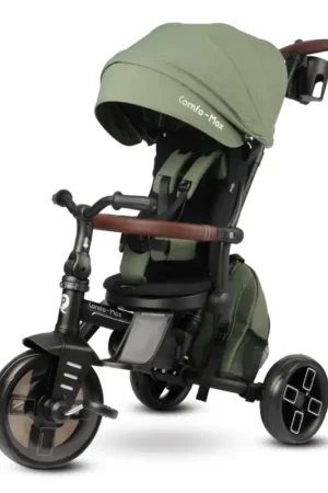 Seizoensaanbieding QPlay - Kinderdriewieler 7-in-1 COMFO MAX groen