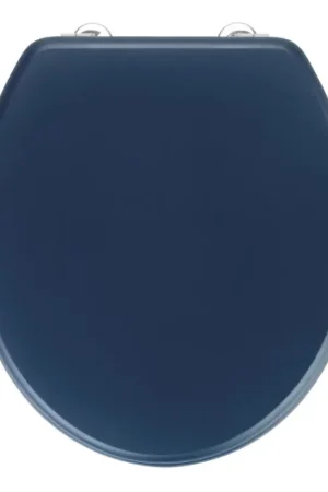 Weekendaanbieding WENKO 25172100-WC wc-bril PRIMA 37x41 cm blauw/zilver