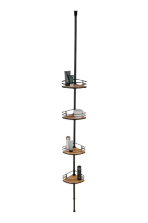 Beste Prijs WENKO 24756100-Hoekplank DOLCEDO 31x20 cm roestvrij staal/zwart/bruin