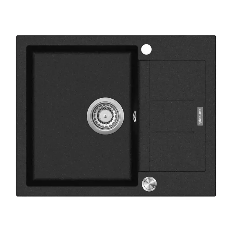 Goedkoop Concept DG05C45BC - Keukenspoelbak CUBIS 50 x 62 cm graniet/zwart