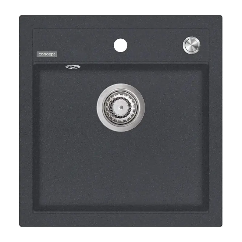 Concept DG00C50DG - Keukenspoelbak CUBIS 49x51 cm graniet/ donkergrijs Weekendaanbieding
