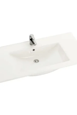 Veilige Betaling Inbouwwastafel CHICAGO 91x46,5 cm keramiek/wit