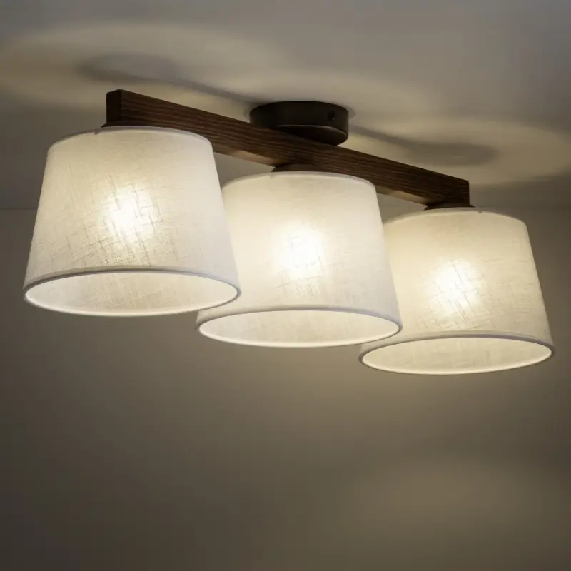 Brilagi - Opbouwlamp LATTE 3xE27/15W/230V grenen/wit Merkproduct