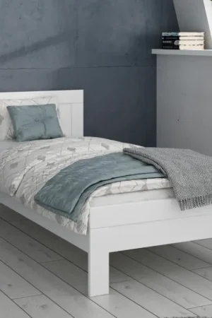 Gecertificeerd Eenpersoonsbed SNOWIE 90 x 200 cm wit