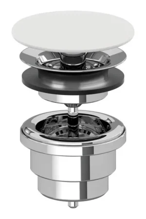 Villeroy & Boch 680800RW - Wastafelafvoer wit/glanzend chroom Koopje