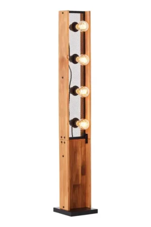 Beperkt Aanbod Brilliant - Vloerlamp CALANDRA 4xE27/42W/230V grenen