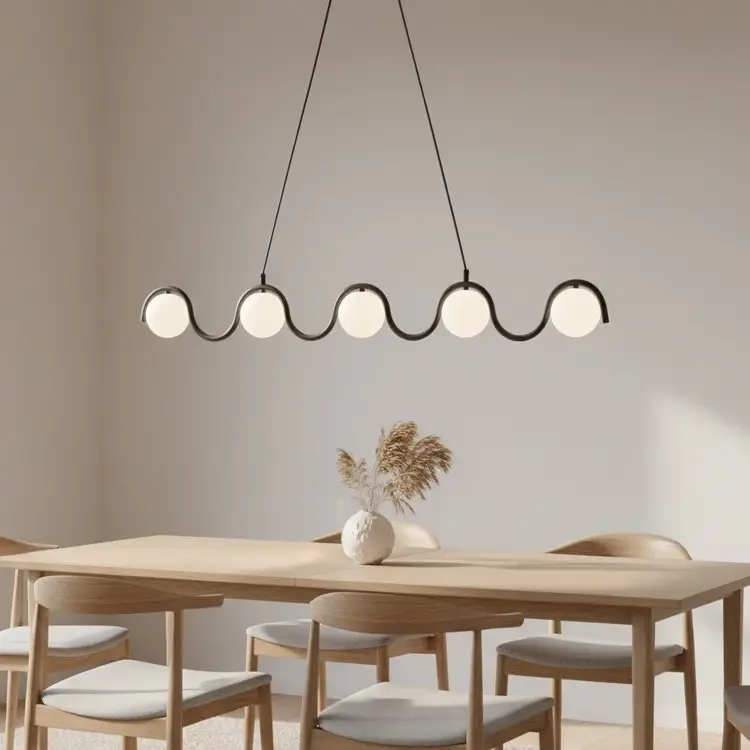 Hanglamp aan kabel SINUS 5xG9/8W/230V zwart Gecertificeerd